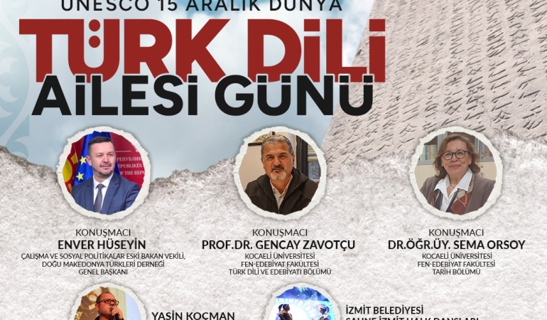 İzmit Belediyesi’nden Dünya Türk Dili Ailesi Günü için etkinlik